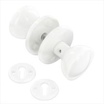 Securit Plastic Mortice Knobset White 60mm