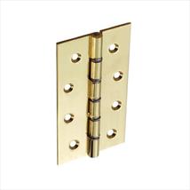 Securit Double Steel Washered Brass Butt Hinge 100mm