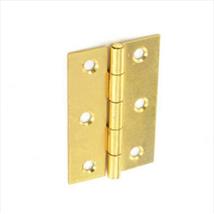 Securit Brass Plated Butt Hinges 75mm Pk of 2