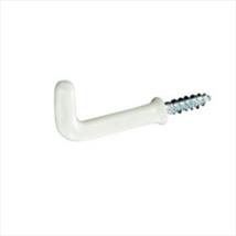 Securit Square Hook Shouldered White 32mm Pk of 5