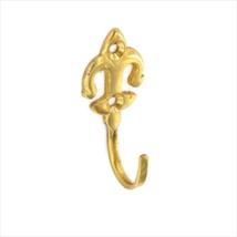 Securit Brass Fleur de Lys Tie Back Hook 50mm Pack of 2