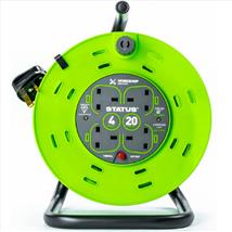 Status 20mtr 13 A 4 Socket Cable Reel with Thermal Cut Out