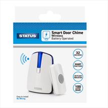 Status Wireless Door Chime with Strobe - White