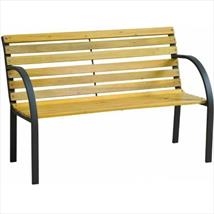 Natura Garden Bench Wood with Steel Frame