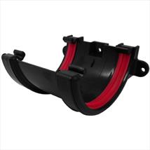 Black 112mm Half Round Gutter Union Bracket