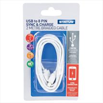 Status USB to 8 Pin Braided Cable 2mtr
