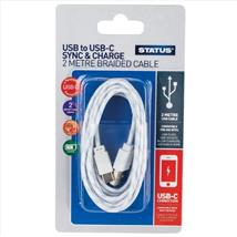 Status USB to USB-C Braided Cable 2mtr
