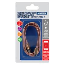 Status USB to Micro USB Rose Gold Cable 1mtr