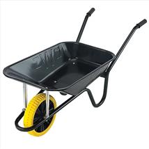 Black Contractors Wheelbarrow 85ltr Puncture Proof