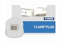 Status 13 Amp Plug White