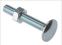 Carriage Bolt & Nut ZP M6 x 65mm Bag 10