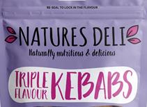 Natures Deli Triple Flavour Kebabs Treats 100gm (Rice Free)