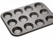 Kitchen Craft Master Class Non-Stick Twelve Hole Shallow Baking Pan