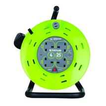 Status 25 mtr Cable Reel 13 amp 4 Socket Outlet with Thermal Cut Out