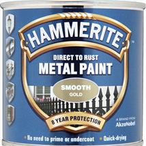 Hammerite Direct to Rust Smooth Gold 250ml