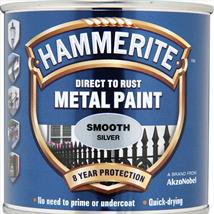 Hammerite Direct to Rust Smooth Silver 250ml