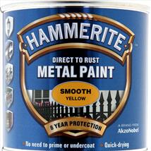 Hammerite Direct to Rust Smooth Yellow 250ml