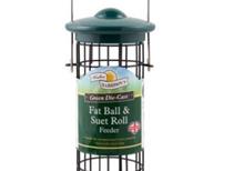 Walter Harrison Green Die-Cast Fatball & Suet Roll Feeder 20cm